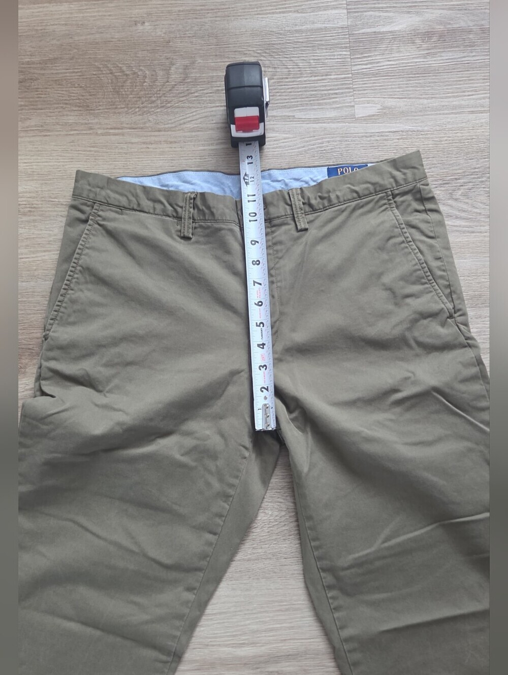 Polo Ralph Lauren, The Polo Chino, Stretch Straight Fit Olive Green Pants Men's - Picture 9 of 11